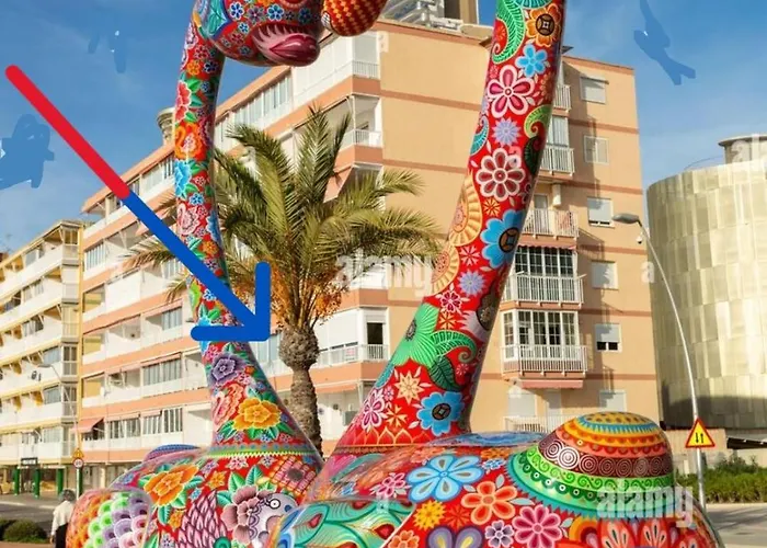 Luxury Primerisima Linea Playa Poniente Con 6,5 Mts De Vistas Frontales Al Mar Y Parking * Benidorm