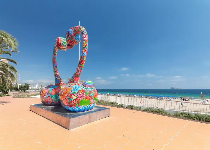 Lägenhet Luxury Primerisima Linea Playa Poniente Con 6,5 Mts De Vistas Frontales Al Mar Y Parking Benidorm