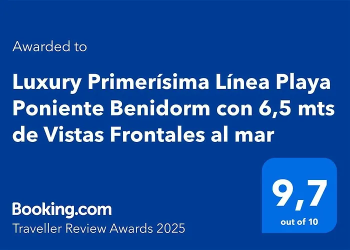 Luxury Primerisima Linea Playa Poniente Con 6,5 Mts De Vistas Frontales Al Mar Y Parking Lägenhet